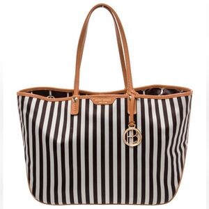 SOLD LIVE! Henri Bendel Black & White Striped Tote